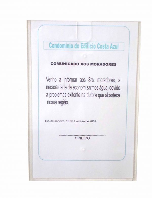 Envelope Acrílico com cadeado