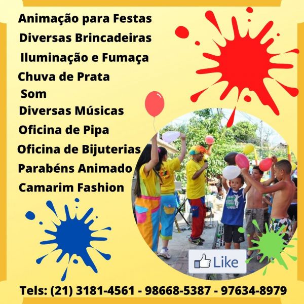 Animação e recreação já com som para festas e eventos infantis