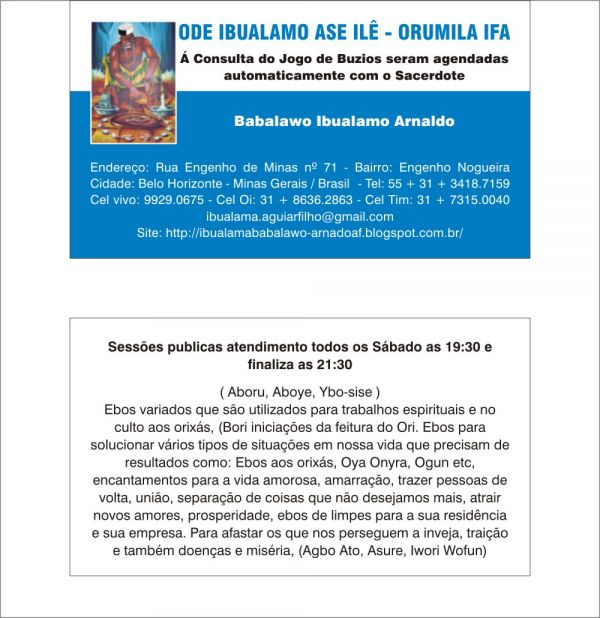 Consulta com Jogo de Buzios - Odesi Ifa Babalawo Ibualamo Ase Ilê. 