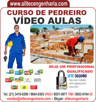 Curso de Pedreiro Vídeo Aulas Interativas e Apostilas Ilustradas DVD