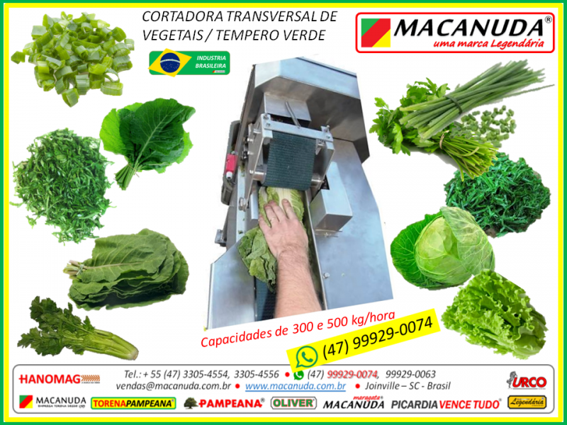 Indústrias de Conservas, Máquina Fatiadora de Pepino MACANUDA