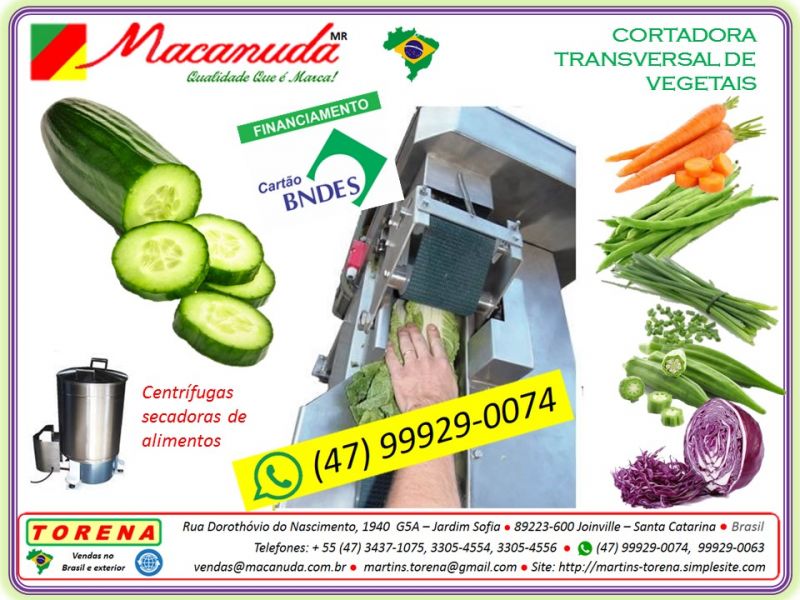 Máquina para processamento de vegetais marca Macanuda