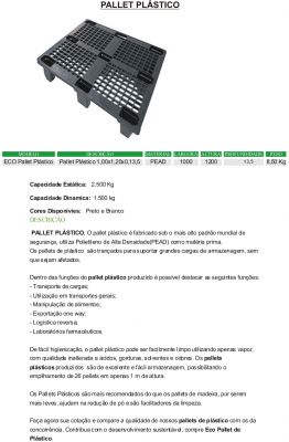Estrado piso plástico injetados