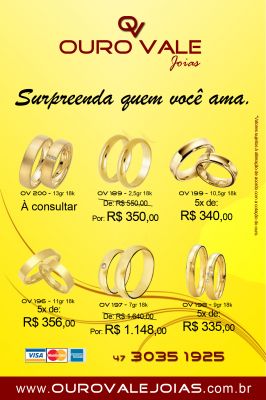 ALIANÇAS DE CASAMENTO - Ouro Vale Joias