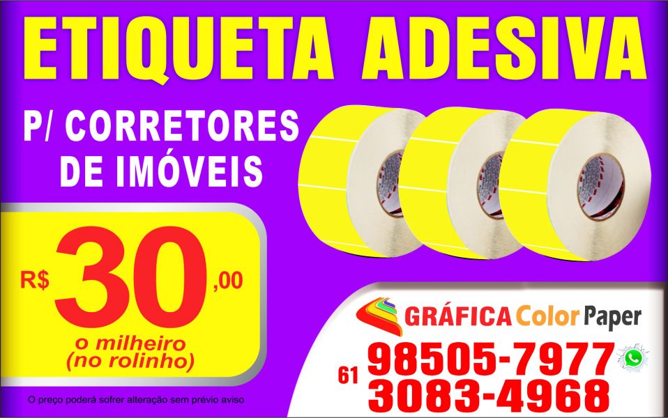 Etiqueta Adesiva para Corretor de Imóveis