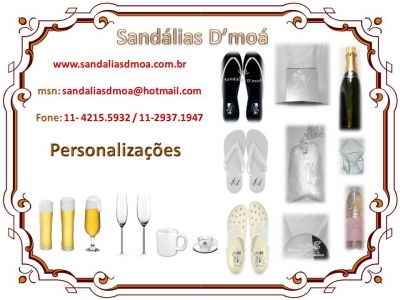 Sandálias Rasteiras e Lembrancinhas Personalizadas para festas e Casamentos, Guarulhos SP