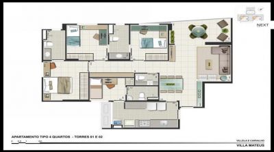 3 e 4 QUARTOS COM 2 VAGAS DE GARAGEM - VILLA MATEUS 