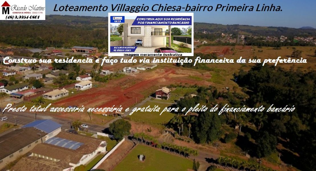 Terreno a venda Primeira Linha Criciúma Villaggio Chiesa