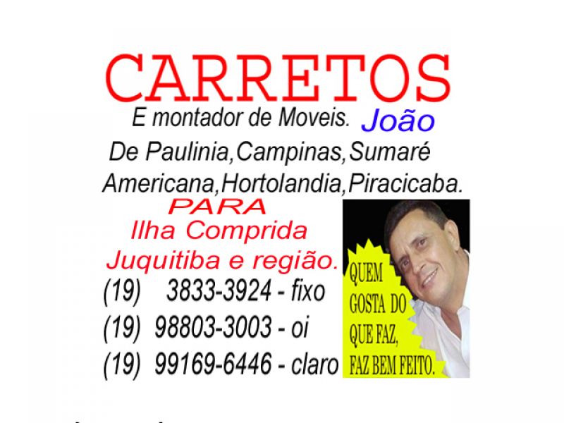 Carretos e Mudanca de Caraguatatuba e região para  Campinas, Paulinia e regiao.