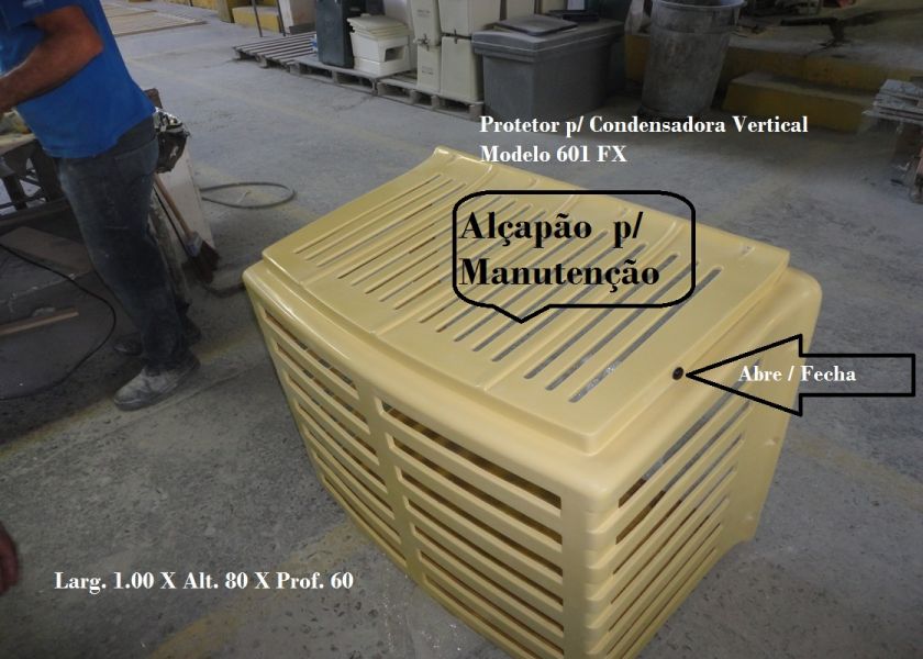 Caixas Capas Protetoras Gabinetes em fibra de vidro e Aluminio p/ Ar Condicionado e Split,