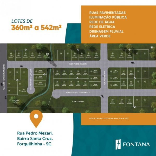 Loteamento San Vitto bairro Santa Cruz Forquilhinha