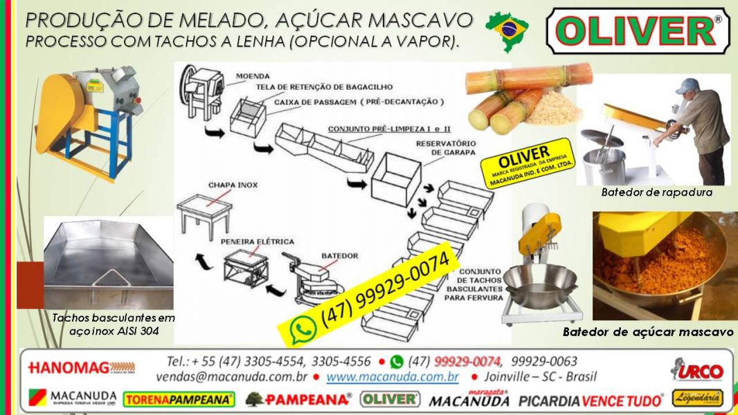 Máquina Industrial Pra Fabricar Açúcar Mascavo MARCA OLIVER, BY MACANUDA