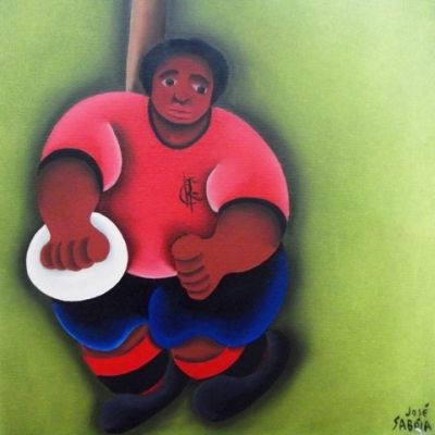 JOSE SABOIA TEMA O GOLEIRO MEDIDA 30X30 A VENDA COM AJUR SP 