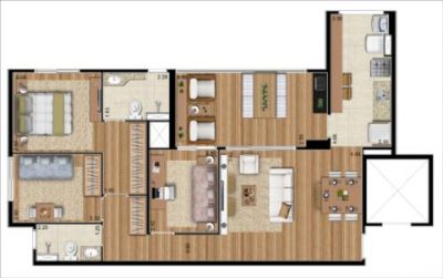 Vendo Apto no TRIBECA NOVA LEOPOLDINA / 93m²