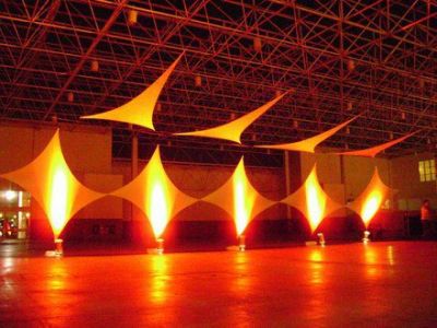 decoraçao em lycra tencionada para eventos coorporativos