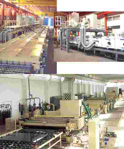 Magnetron sputtering line for aluminum mirror coating