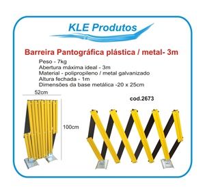 Barreira Pantografica 3m x 1      
