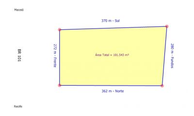 10 hectares em Pernambuco - Margem da BR 101