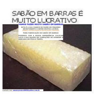 VAMOS FAZER MUITO SABÃO EM BARRAS