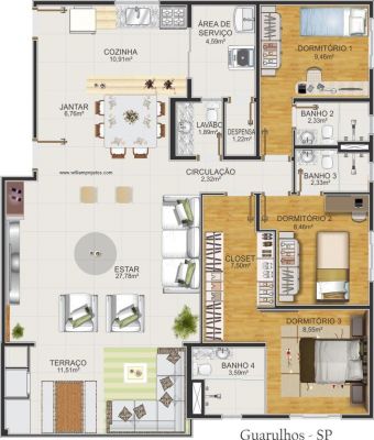 Maquete Eletrônica, Planta Humanizada e Projeto Arquitetônico