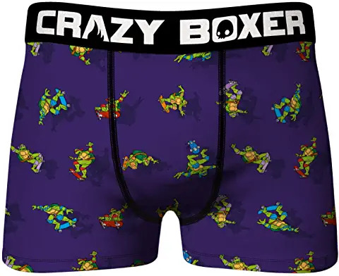 Crazy Boxers Cuecas boxer com personagens das Tartarugas Ninja