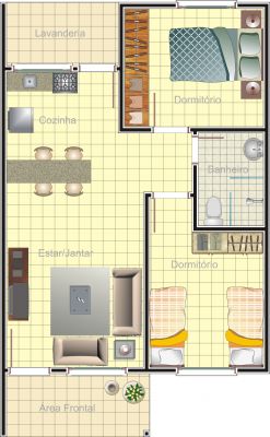Casa 62m2 - Condomínio fechado em Guaíba-RS