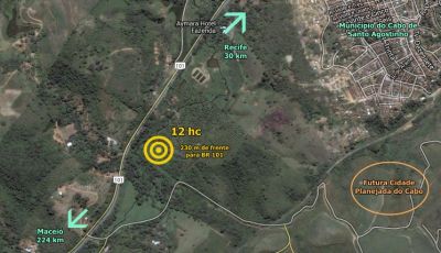 Terreno 12 hectares na BR 101 ao Sul do município do Cabo