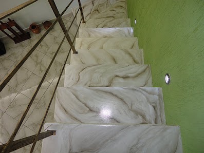 Marmorização em Escadas