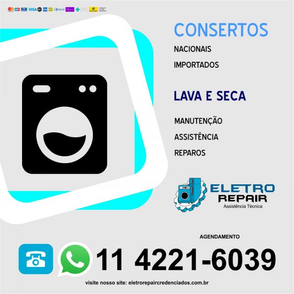 Consertos de lava e seca da marca Electrolux