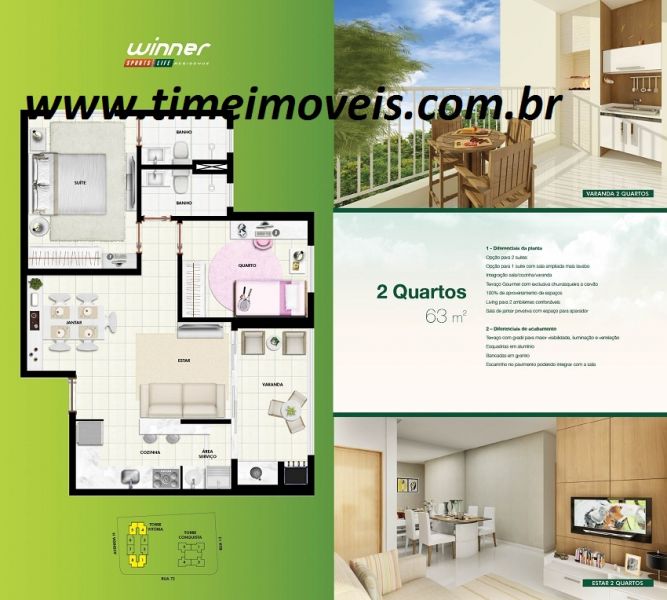  Residencial WINNER SPORTS LIFE, more em frente ao Park Flamboyant Goiânia-Goiás