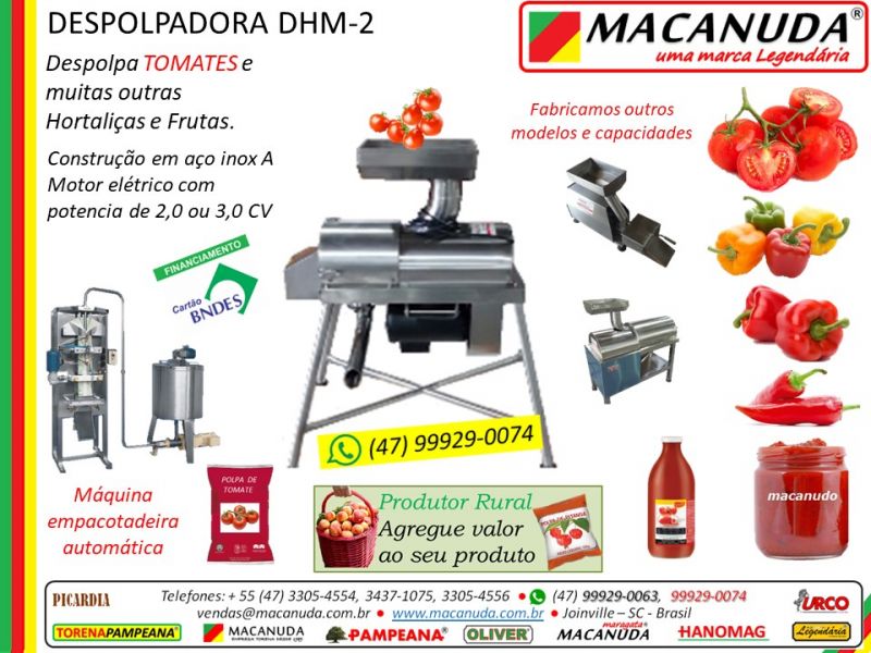 Fazer Polpa de Maracujá Máquinas Industriais MACANUDA