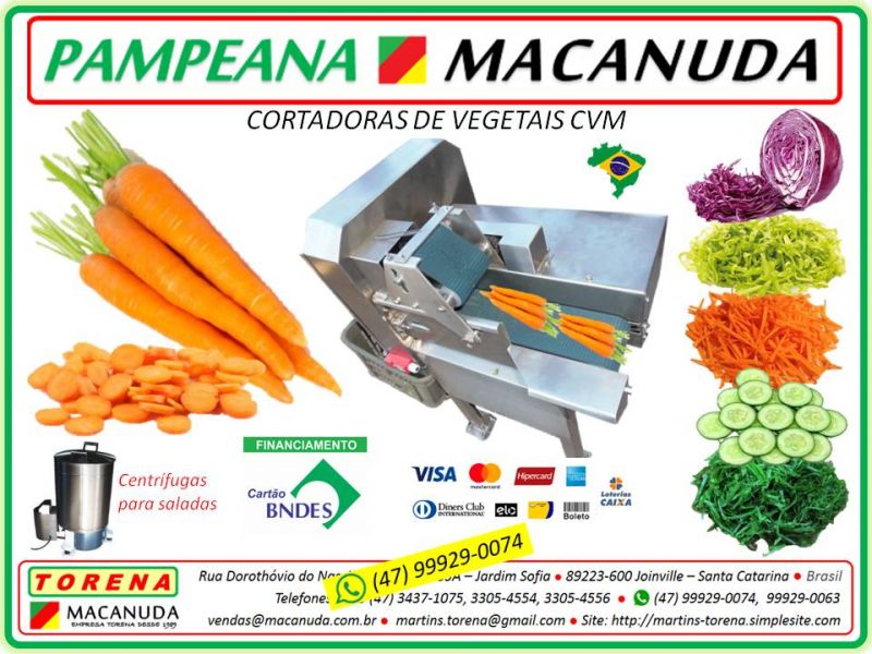 Pampeana Macanuda a máquina Industrial de fatiar cenouras