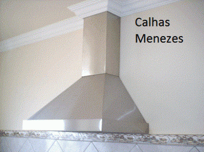 Coifa de inox brilhante