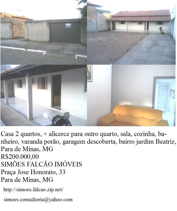 casa em Para de Minas, MG bairro jardim das piteiras