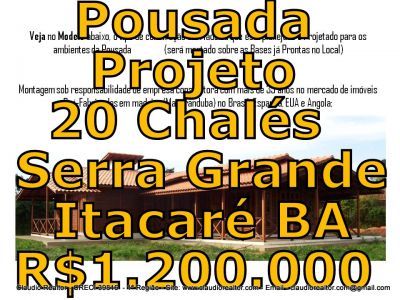 Pousada a venda na Bahia, Vila do Sargi, Serra Grande, Itacaré.