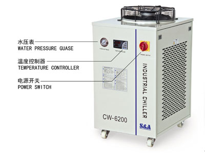 S&A water chiller system CW-6200 with 5.1KW cooling capacity