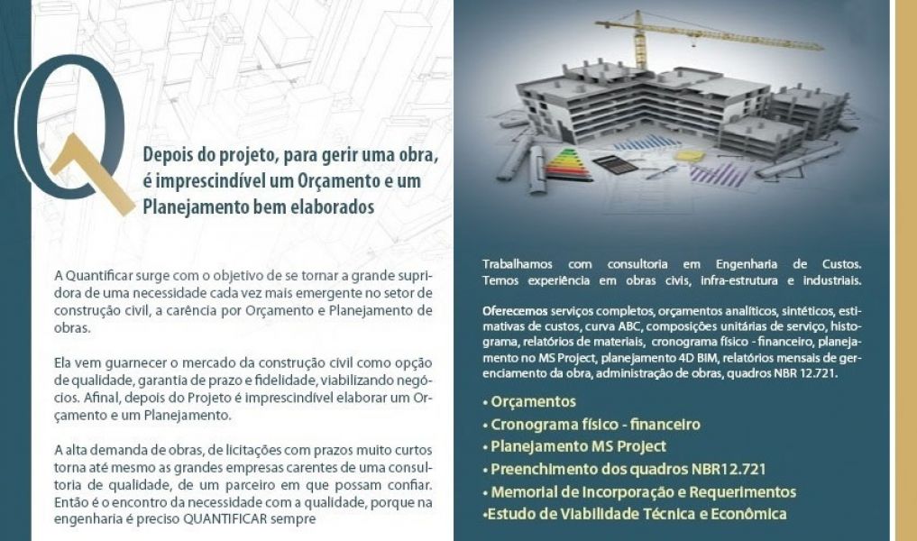 Realize o Orçamento e o Planejamento de sua Obra