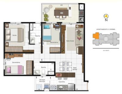 My Home - Aptos. 2 e 3 dorms, 1 suíte na Água Rasa