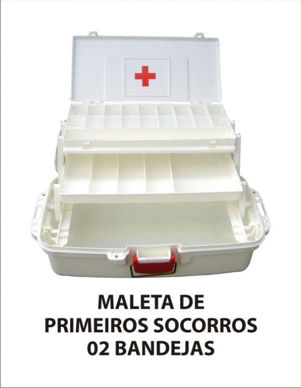 Maleta de Primeiros Socorros com 02 Bandejas 