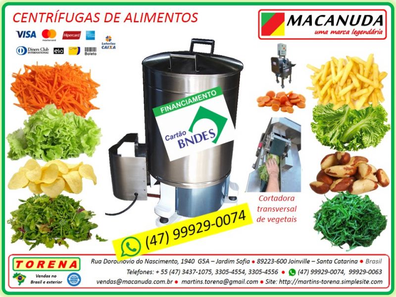 Cozinhas comerciais e industriais, Cortadoras e centrífugas de vegetais Macanuda