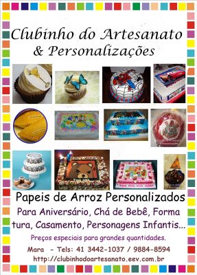 PAPEIS DE ARROZ PERSONALIZADOS