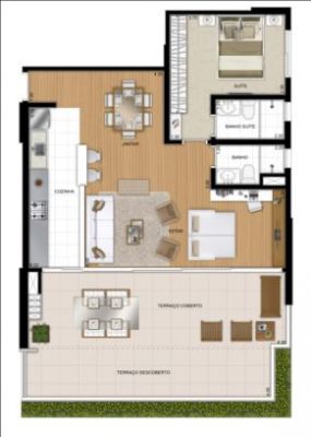 Apartamentos de 57 a 164m² com 1 ou 2 dorms