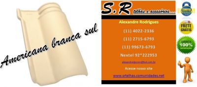 Telhas Americanas Brancas Naturais Só R$ 1,65 Frete Grátis!