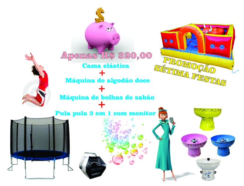 Aluguel de cama elásticas, piscina de bolinhas, pula pula, algodão doce, máquina de saltar blohas