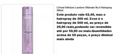 Ofertas de revenda de produtos para salões de beleza