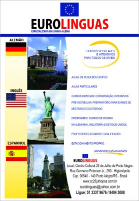 Alemão e Inglês para crianças e adultos. 