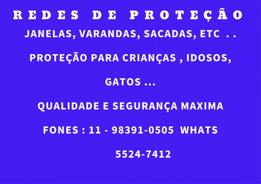 Redes de Proteção para Janelas, Escadas, sala, varandas, etc . . . (11) 98391-0505 Whatsapp