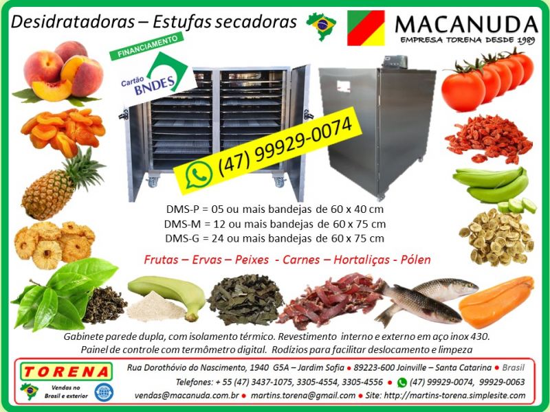 Secadora industrial elétrica de Pólen Marca Macanuda