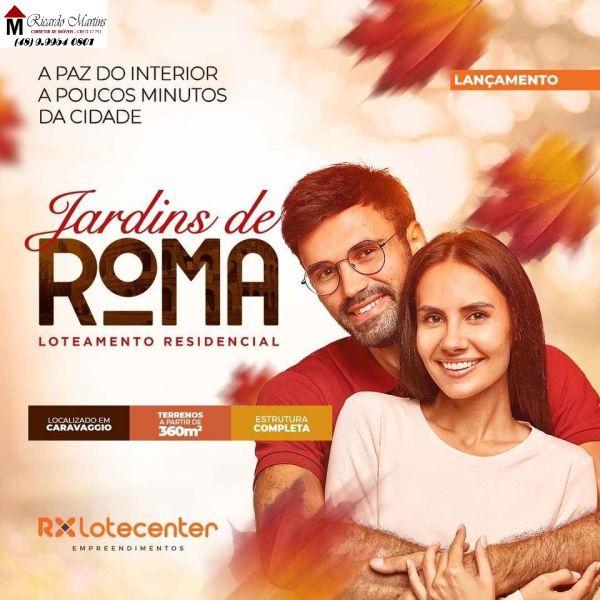 Jardins de Roma Nova Veneza Caravaggio terreno venda