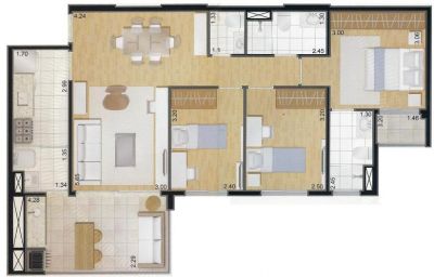 Lanç  em São Bernardo do Campo   Apto de 93 e 116 m2